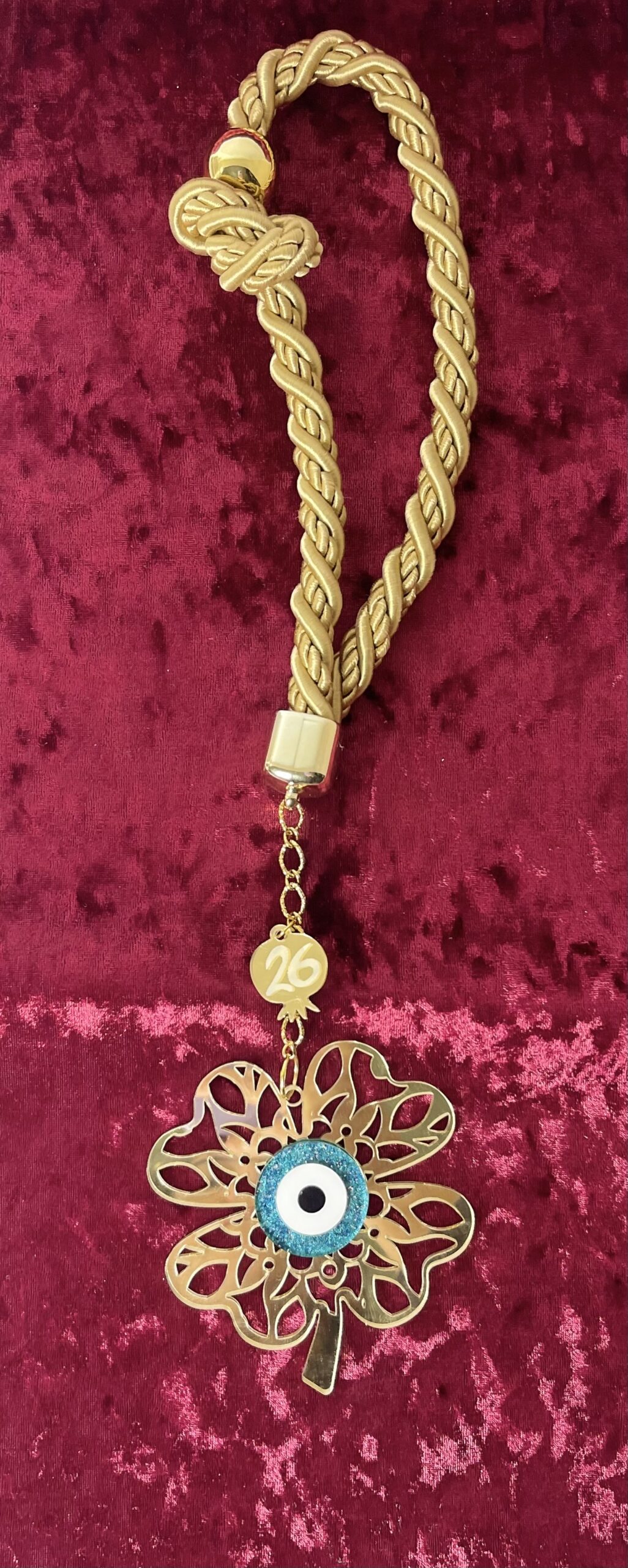 Γούρι με plexiglass στοιχείο τετράφυλλο τριφύλλι