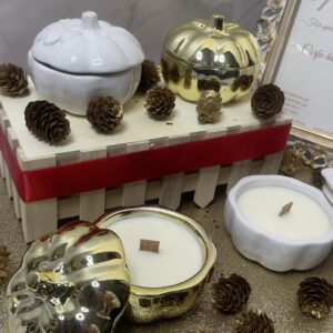 Κεραμική μικρή κολοκύθα με κερί