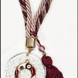 Γούρι με γυάλινο στοιχείο πέταλο