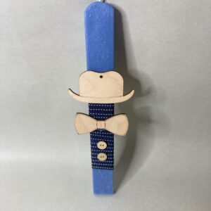 Πασχαλινή λαμπάδα ''Gentleman Style” – Καπέλο & Παπιγιόν