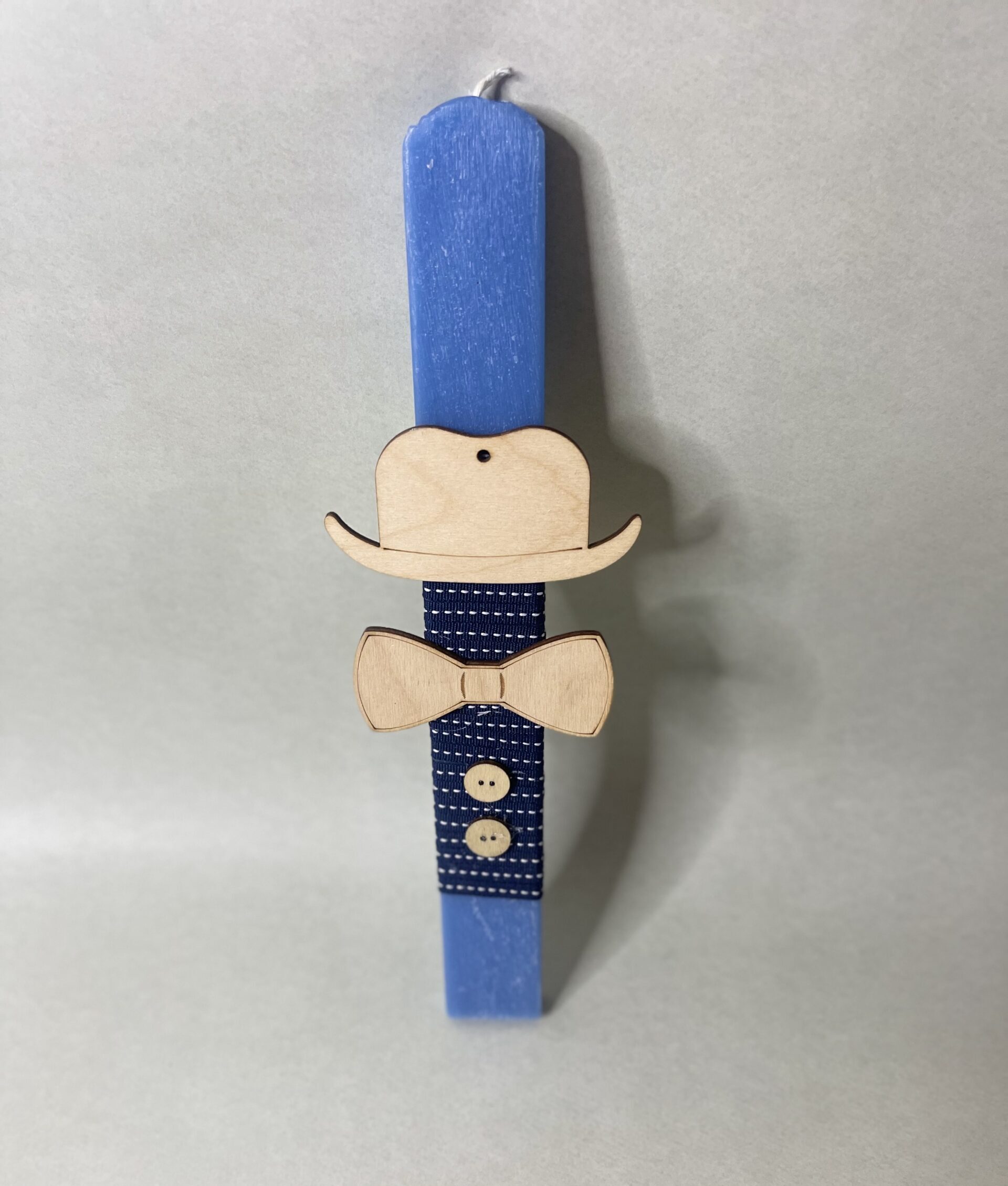 Πασχαλινή λαμπάδα ''Gentleman Style” – Καπέλο & Παπιγιόν